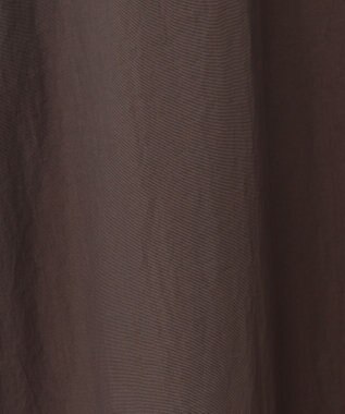 23区 【洗える】マットナイロンタフタ シャツワンピース ブラウン系