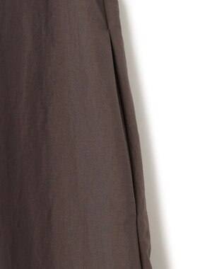 23区 【洗える】マットナイロンタフタ シャツワンピース ブラウン系