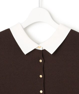 23区 【先行予約/WEB&一部店舗限定】バイカラーデザイン 2WAY ニット ダークブラウン系