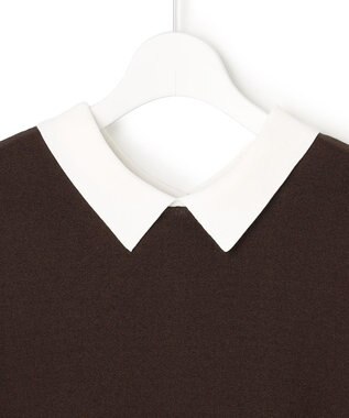 23区 【先行予約/WEB&一部店舗限定】バイカラーデザイン 2WAY ニット ダークブラウン系