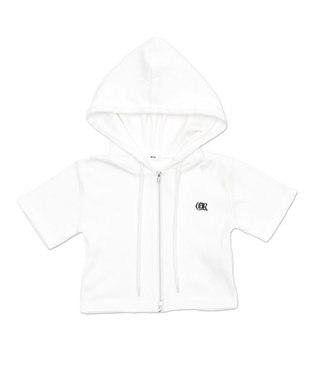 WEGO リブハンソデジップパーカー ホワイト