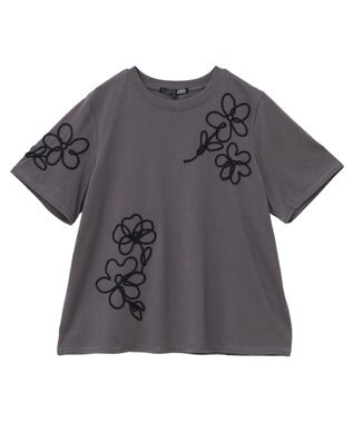 Green Parks ・ＳＵＧＡＲ　ＳＰＯＯＮ　コード刺繍ＴＥＥ Charcoal Gray