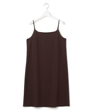 23区 【洗える】マットナイロンタフタ シャツワンピース ブラウン系