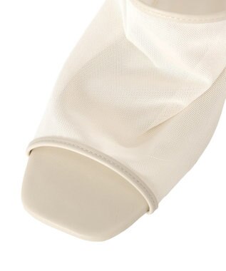 Green Parks ストレッチメッシュミュールサンダル Off White