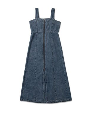 WEGO デニムWジップジャンスカ デニム中濃加工色