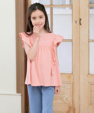 組曲 KIDS 【110-140㎝】フリフリフリル チュニック アプリコット系