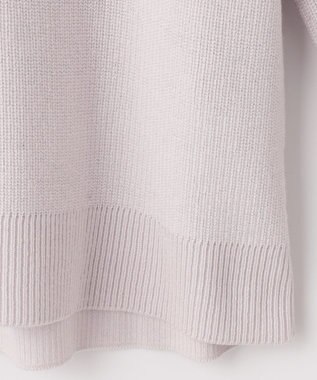 組曲 L 【WEB限定】襟付き片畔ニットプルオーバー ライトグレー系