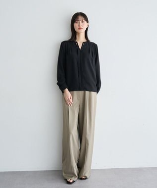YECCA VECCA アクセサリー付きブラウス Black