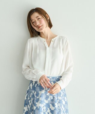 YECCA VECCA アクセサリー付きブラウス Off White