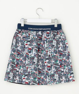 23区GOLF 【WOMEN】【撥水】パリマップ総柄スカート ホワイト系5