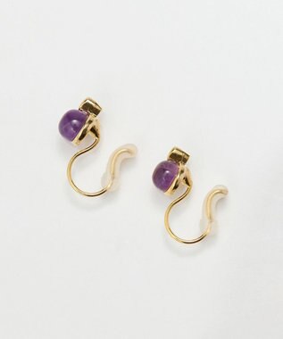 Phoebe 【痛くないシリーズ】パワーストーンライトフィットイヤリング　アメシスト/天然石 パープル