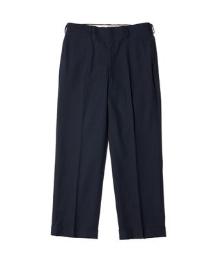 J.PRESS MEN 【J.PRESS ORIGINALS】Magic Cuba Wool Cotton Hopsack New Piped Stem Slacks ネイビー系