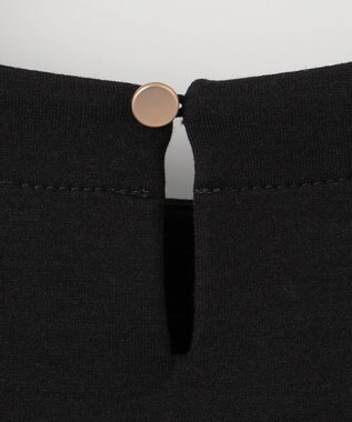 ANY SIS 【洗える】サテンコンビダンボール ワンピース ブラック