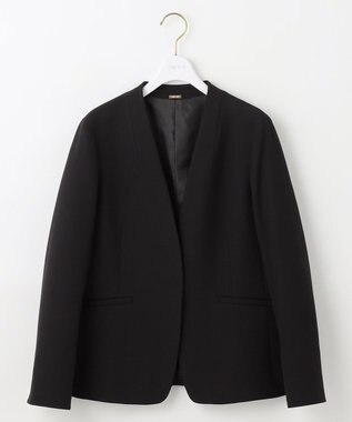 ANY SIS ビューティサーモ2WAYストレッチ ノーカラージャケット ブラック