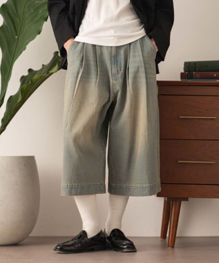 WEGO クロップドワイドデニムパンツ