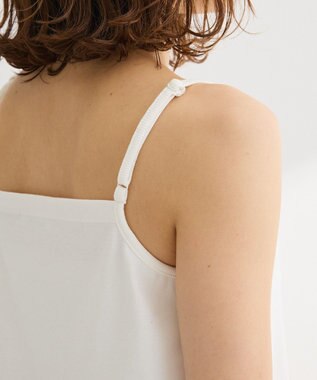 Green Parks ヒゲレーススクエアキャミソール Off White