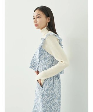 earth music&ecology 隠れウサギ柄ビスチェ Ecru