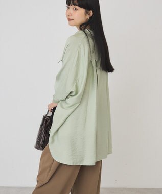 AMERICAN HOLIC 【予約】【WEB限定】接触冷感Wポケットシャツチュニック Khaki
