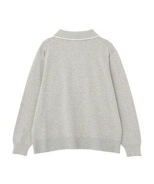AMERICAN HOLIC 配色ラインニットポロ Light Gray