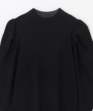 GRACE CONTINENTAL タックスリーブニットトップ ブラック