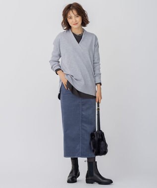 23区 【CLASSY.1月号掲載】フェイクファー ショルダーバッグ グレー系