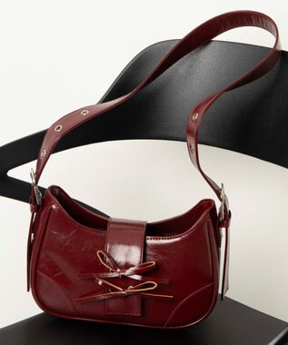 WEGO マルチWAYハーフムーンベルトバッグ ワイン