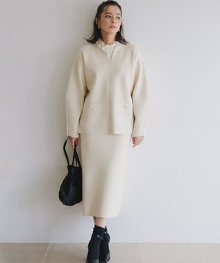 組曲 S 【加藤ローサさん着用】アンティークオーガンフリル ブラウス アイボリー系