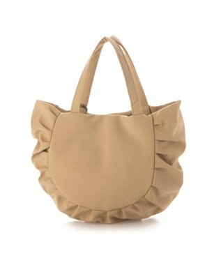 UNBILLION カシュカシュ cachecache / ポンポンつきラウンドミニトート ベージュ