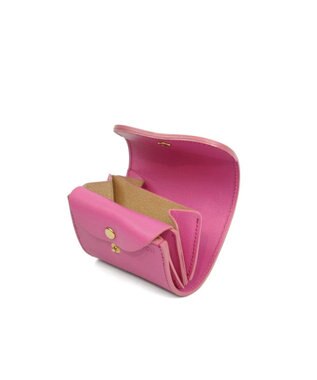 UNBILLION perche 姫路レザーかぶせミニウォレット ピンク