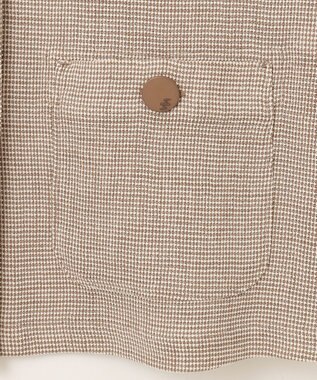 自由区 【洗える】ライトカラミノーカラー ジャケット カーキミックス