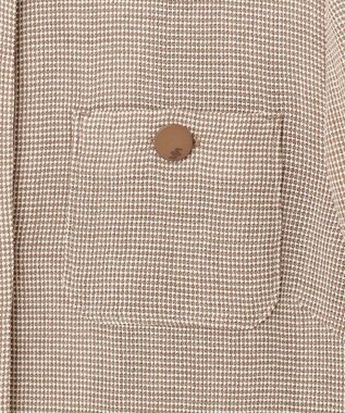 自由区 【洗える】ライトカラミノーカラー ジャケット カーキミックス