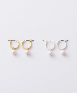 Pisceans 2wayドロップパールフープピアス マットゴールド