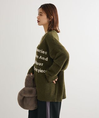 Green Parks ブークレロゴニットチュニック Khaki