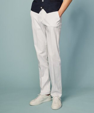 JOSEPH ABBOUD 【キングサイズ・ウエストも伸びる！】オーガニックストレッチ パンツ ホワイト系