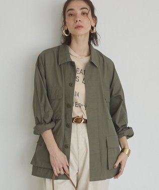 WEGO 【ANGIE VINTAGE】ミリタリー シャツジャケット カーキ