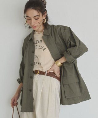 WEGO 【ANGIE VINTAGE】ミリタリー シャツジャケット カーキ