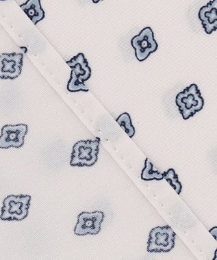 23区 L 【洗える】ジオメトリックパターン フリル ブラウス アイボリー系