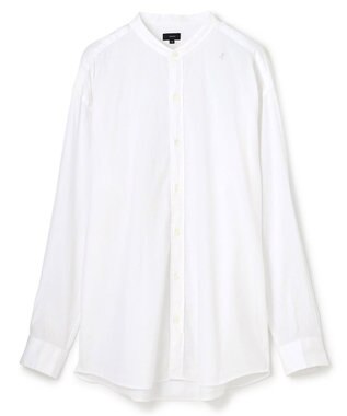 JOSEPH HOMME 【LEON 掲載】リネンストレッチブロード　バンドカラーシャツ ホワイト系