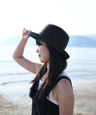 石田製帽 ペーパーブレード 3WAY ソフトセーラハット(汚れ防止テープ付き）〈折り畳めるサイズ調整可〉 ブラック