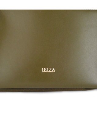 IBIZA コモド　オペラナイロン/牛革　ハンドバッグ カーキ