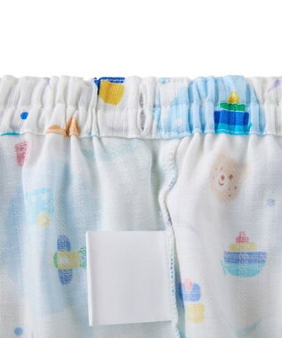 MIKI HOUSE HOT BISCUITS 【80-120cm】総柄 甚平スーツ ブルー