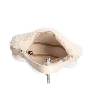 INTER-CHAUSSURES 【ANDREA CARDONE ITALI】レザーハンドルボアホーボーバッグ アイボリー