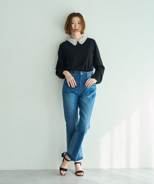 YECCA VECCA カットオフストレッチデニムパンツ Indigo