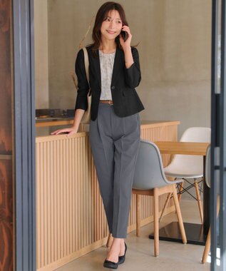 Tiaclasse L 水彩花柄シフォンブラウス ベージュ