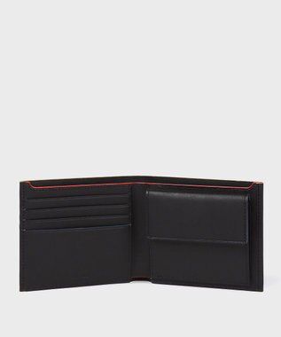 Paul Smith ストライプカラードエッジ 2つ折り財布 ブラック