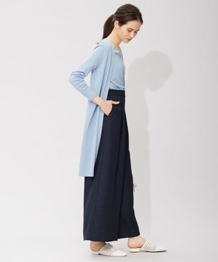 ICB 【WEB限定カラーあり】 シンセティックハイゲージ ロングカーディガン ライトブルー系