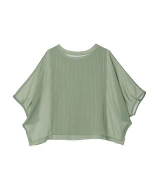 Green Parks ・ｆｕｒｒｙ　ｒａｔｅ　ピンタックボイルブラウス Green