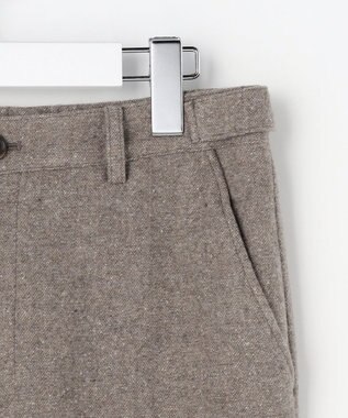 J.PRESS LADIES シルクネップツイード スレート パンツ モカ系