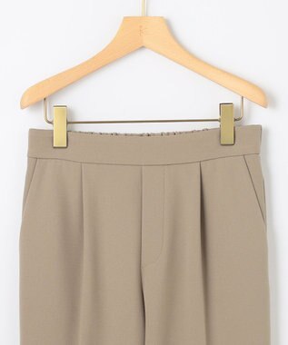 組曲 【暖かい・美シルエット・ストレッチ】バックウォーム テーパードパンツ モカブラウン系