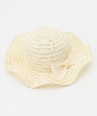 ANY KIDS ウォッシャブルフリルハット ベージュ系